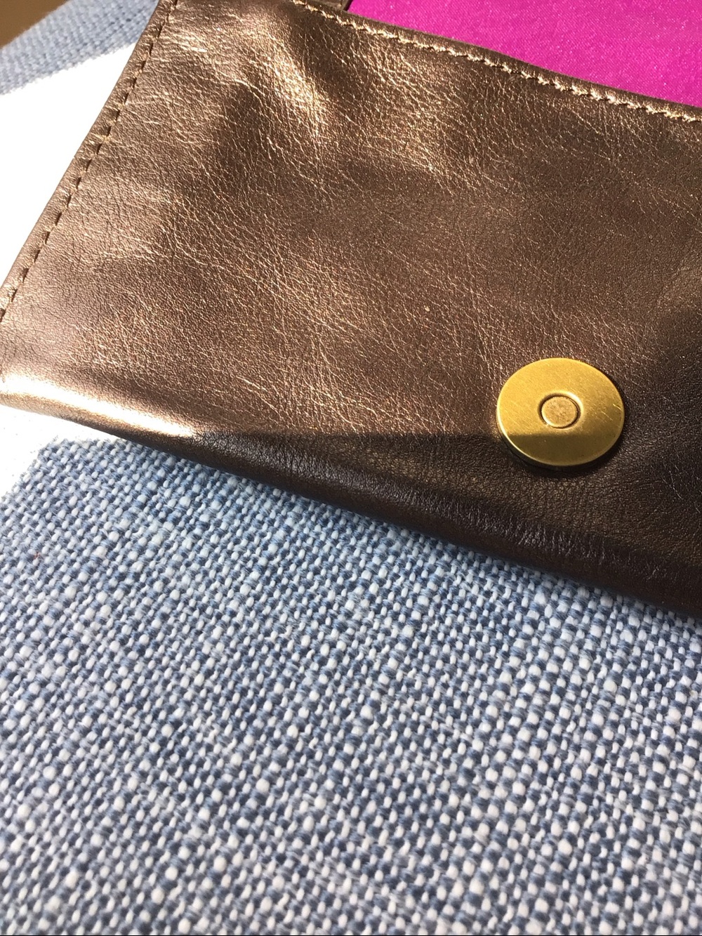 Latico Leather Eloise Wallet Handcrafted Full Grain Phone Zipper USA Brand - Picture 9 of 11